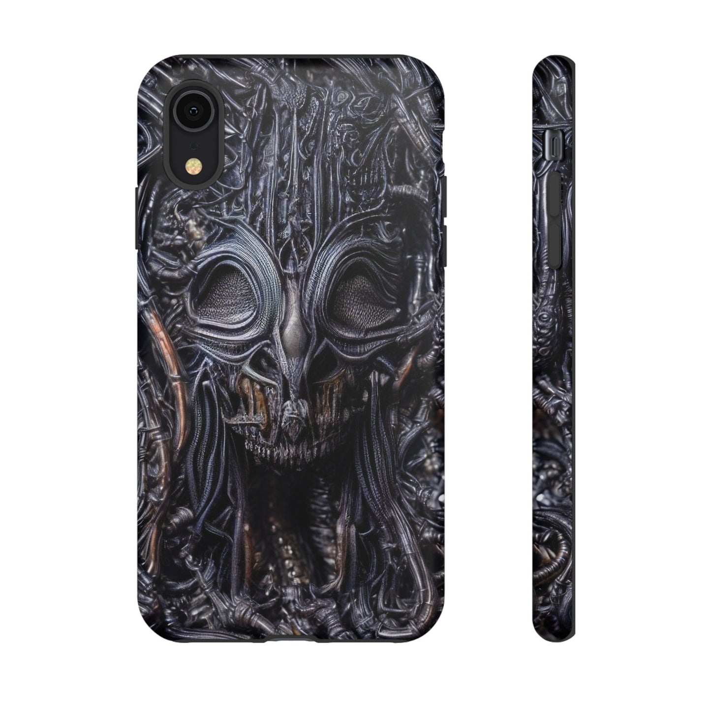 Biomechanical Horror 2 Phone Case – Futuristic Alien Horror Design for iPhone, Samsung Galaxy, and Google Pixel Devices