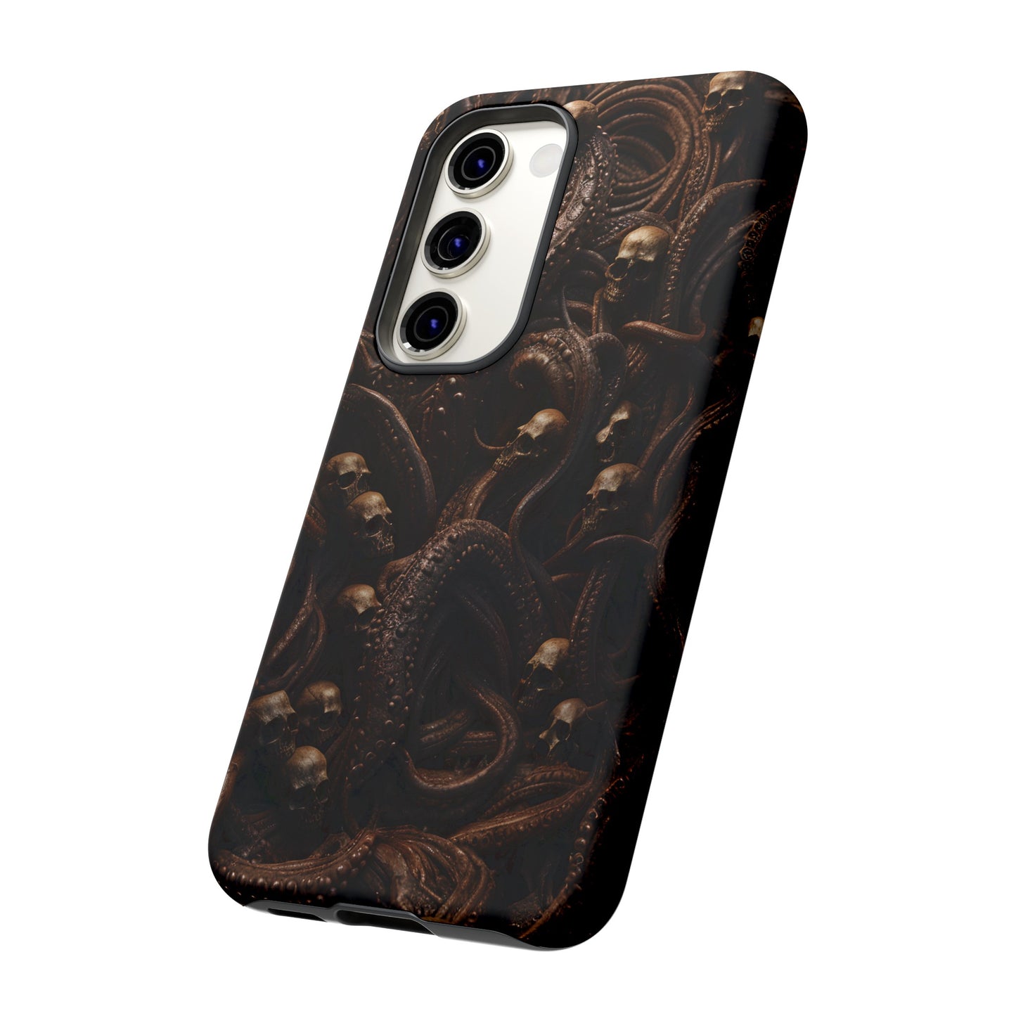 Skulls and Tentacles Phone Case – Lovecraftian Horror Design for iPhone, Samsung Galaxy, and Google Pixel Devices