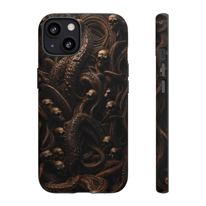 Skulls and Tentacles Phone Case – Lovecraftian Horror Design for iPhone, Samsung Galaxy, and Google Pixel Devices