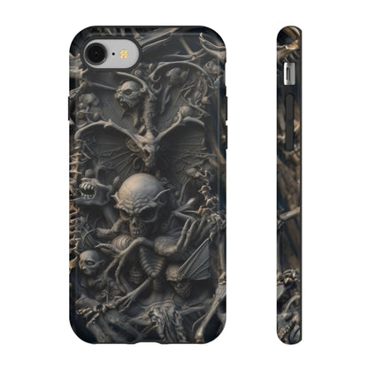 Those Who Dwell Below #1 Phone Case – Intricate Gothic Skeleton Design for iPhone, Samsung Galaxy, Google Pixel Devices