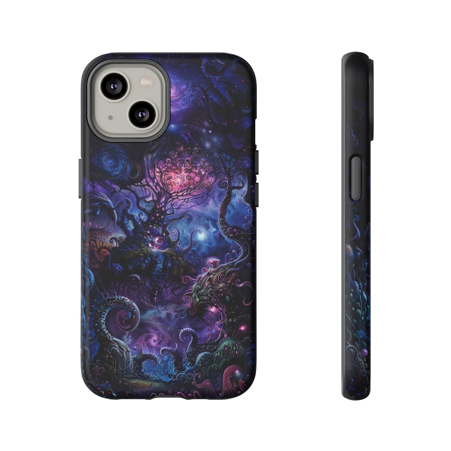 Trippy Psychedelic Alien Landscape Phone Case - Vibrant Abstract Design for iPhone, Samsung Galaxy and Google Pixel Devices