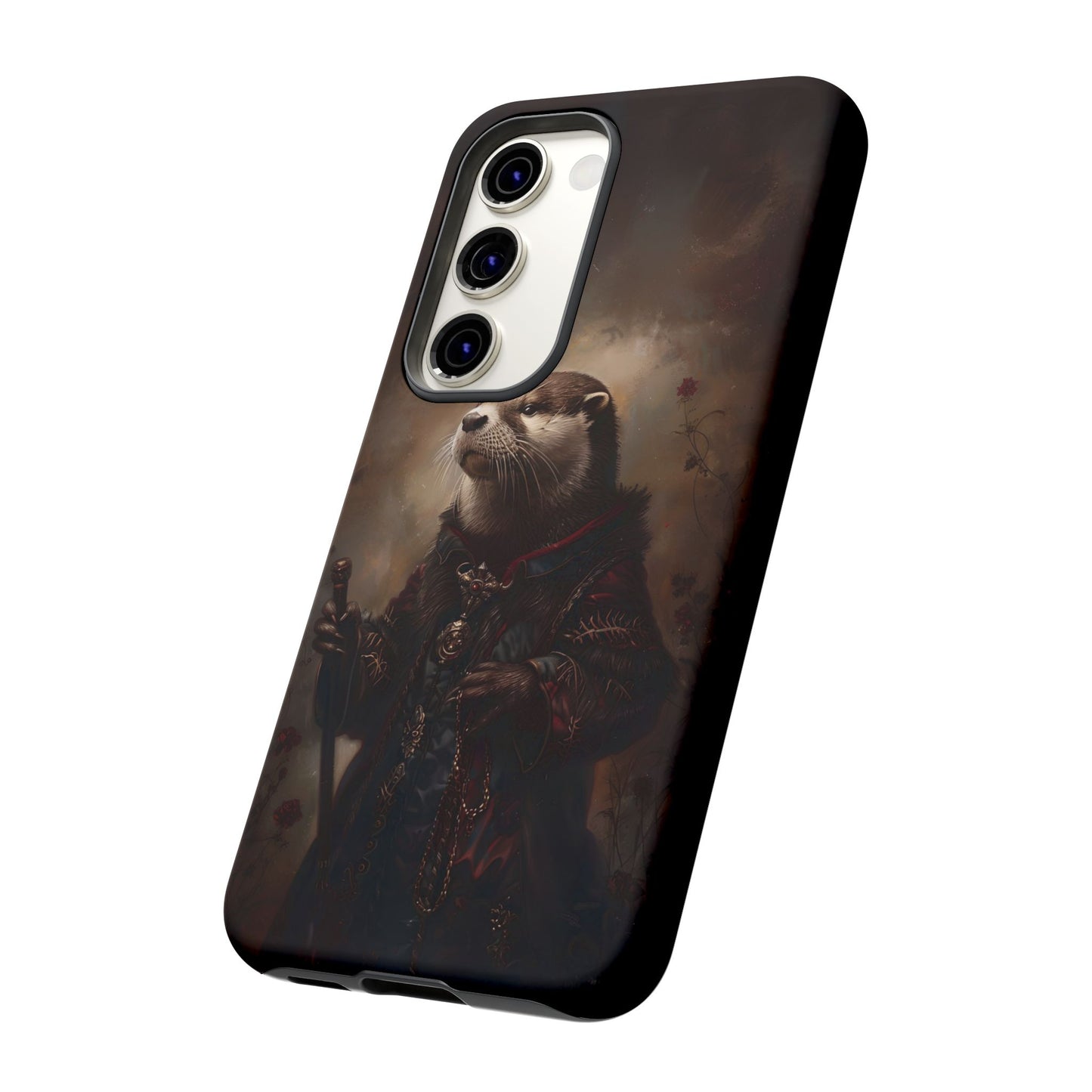 Noble Otter King Phone Case - Vintage Gothic Animal Art Design for iPhone, Samsung Galaxy, and Google Pixel Devices