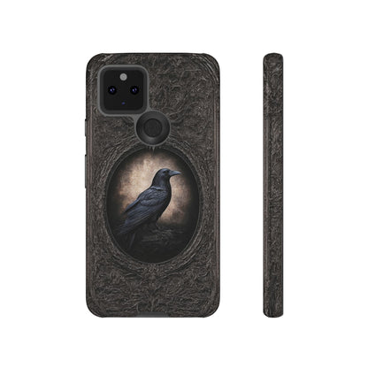 Gothic Raven Phone Case - Mysterious Dark Bird Design