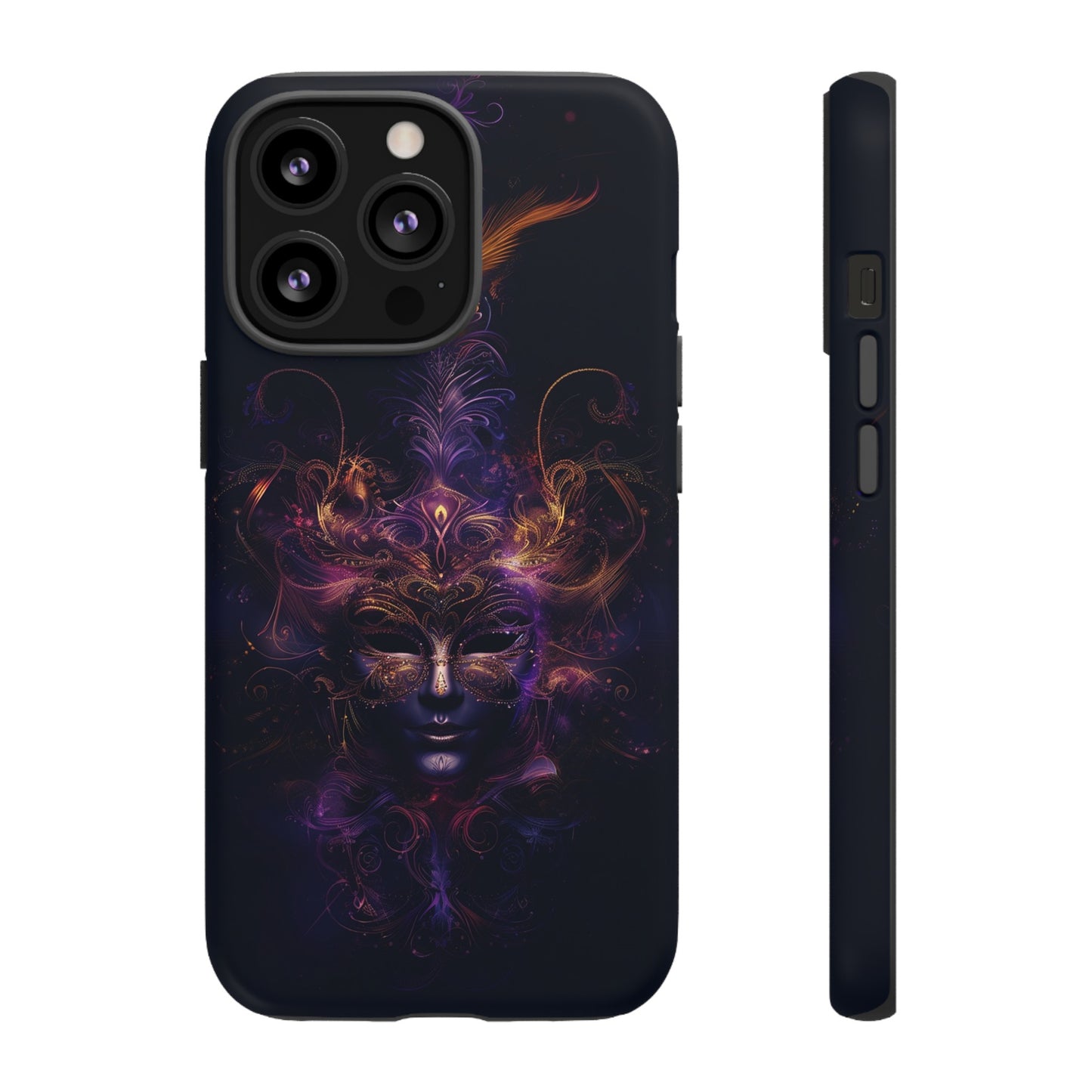 Elegant Masquerade Mask Phone Case for iPhone, Samsung Galaxy, and Google Pixel Devices - Mystical Design