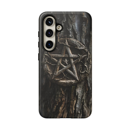 Pentacle Tree Phone Case – Wiccan Nature Magic Design for iPhone, Samsung Galaxy, and Google Pixel Devices