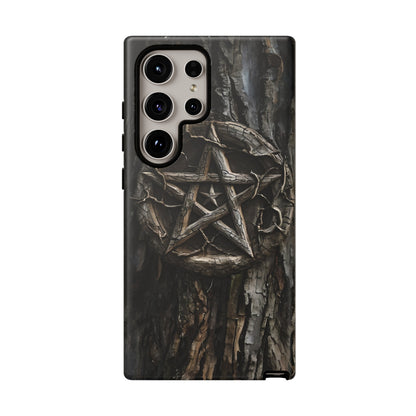 Pentacle Tree Phone Case – Wiccan Nature Magic Design for iPhone, Samsung Galaxy, and Google Pixel Devices