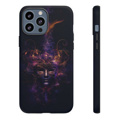 Elegant Masquerade Mask Phone Case for iPhone, Samsung Galaxy, and Google Pixel Devices - Mystical Design