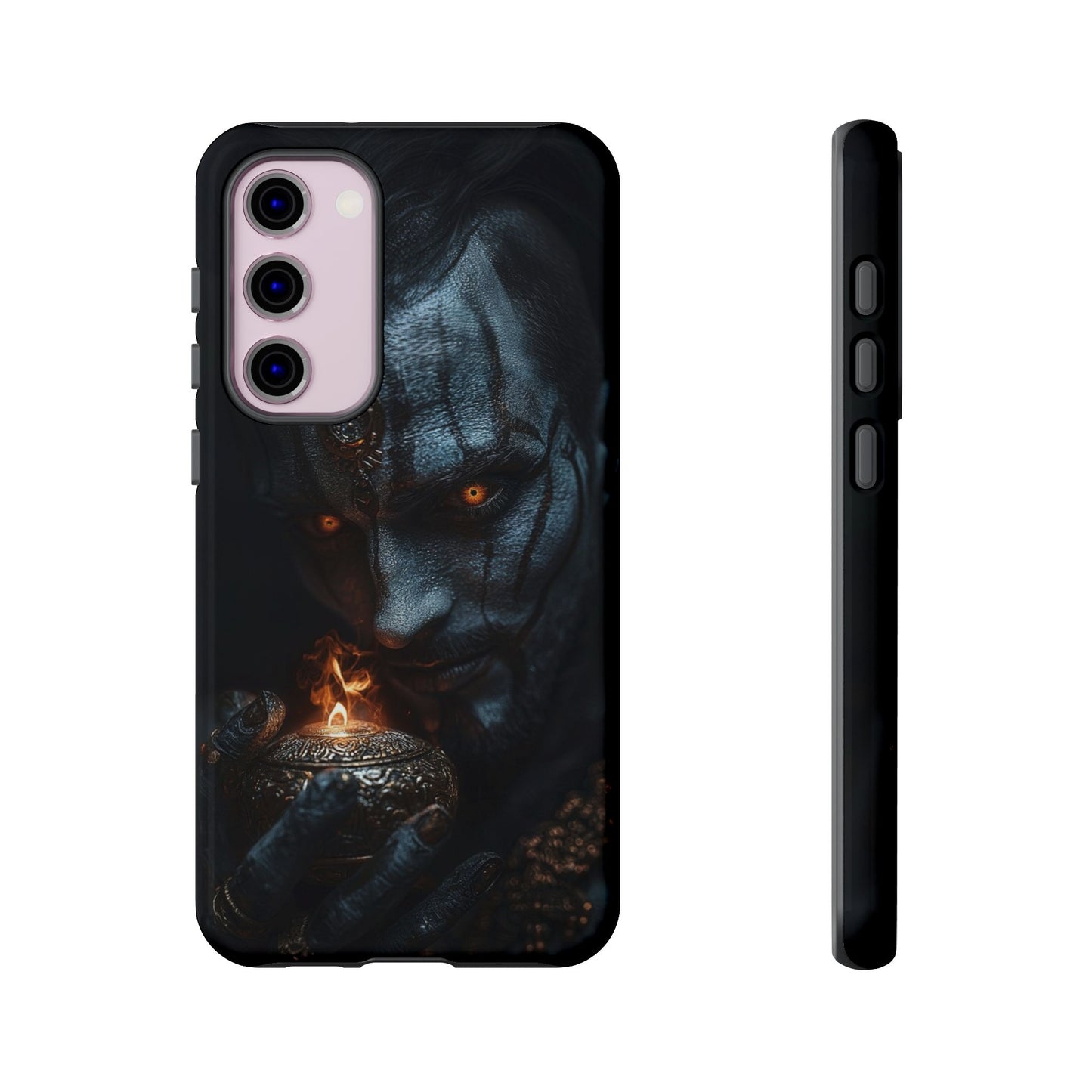 Dark Djinn Warrior Phone Case - Intricate Fantasy Art Protective Cover for iPhone, Samsung Galaxy, and Google Pixel Devices