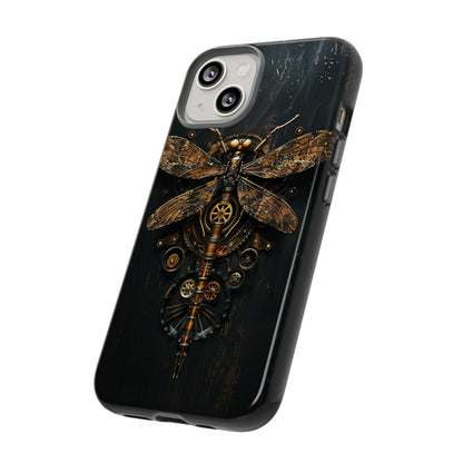 Steampunk Dragonfly Phone Case - Intricate Gear Design for iPhone, Samsung Galaxy, Google Pixel Devices