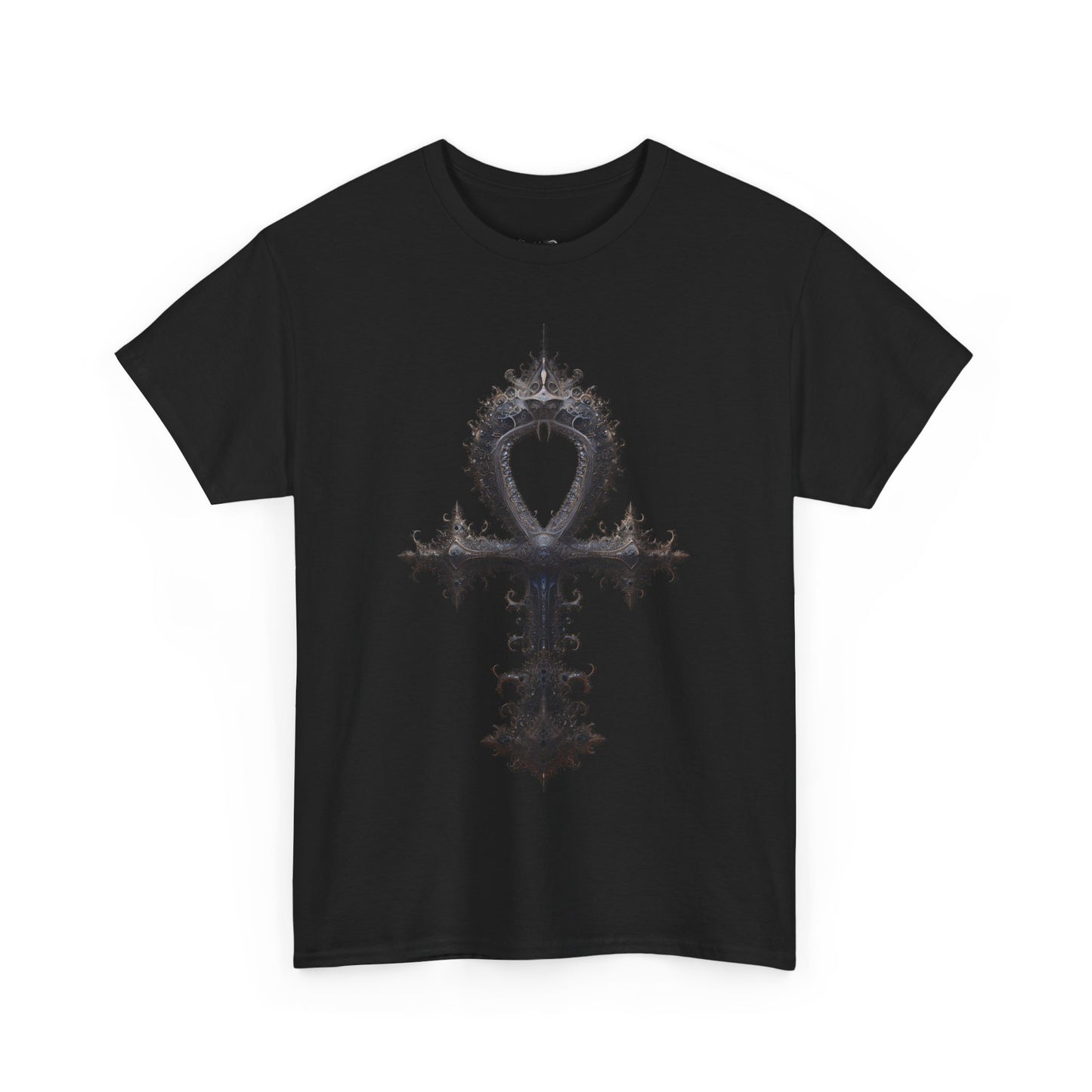 Gothic Ankh T-Shirt - Ornate Dark Symbol of Life Tee for Occult and Mystic Fashion, Unisex T-Shirt for Spirituality, Casual Wear, Gifts