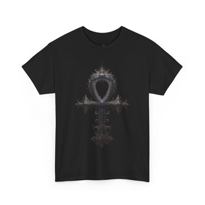 Gothic Ankh T-Shirt - Ornate Dark Symbol of Life Tee for Occult and Mystic Fashion, Unisex T-Shirt for Spirituality, Casual Wear, Gifts