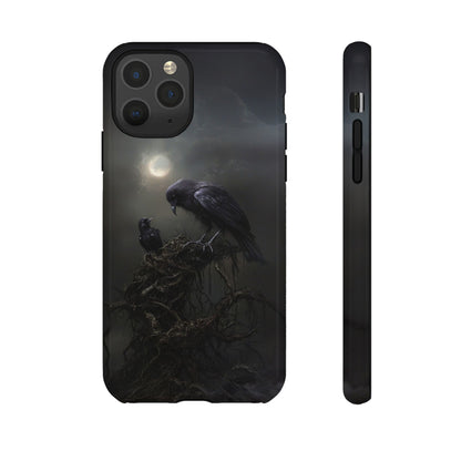 Gothic Raven Phone Case - Dark Crow Art for iPhone, Samsung Galaxy, and Google Pixel Devices