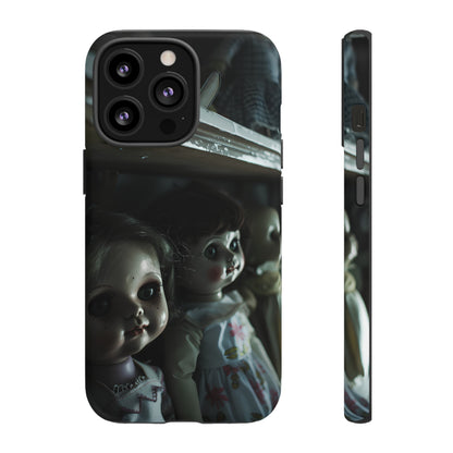 Creepy Dolls Phone Case – Eerie Vintage Doll Design for iPhone, Samsung Galaxy, and Google Pixel Devices