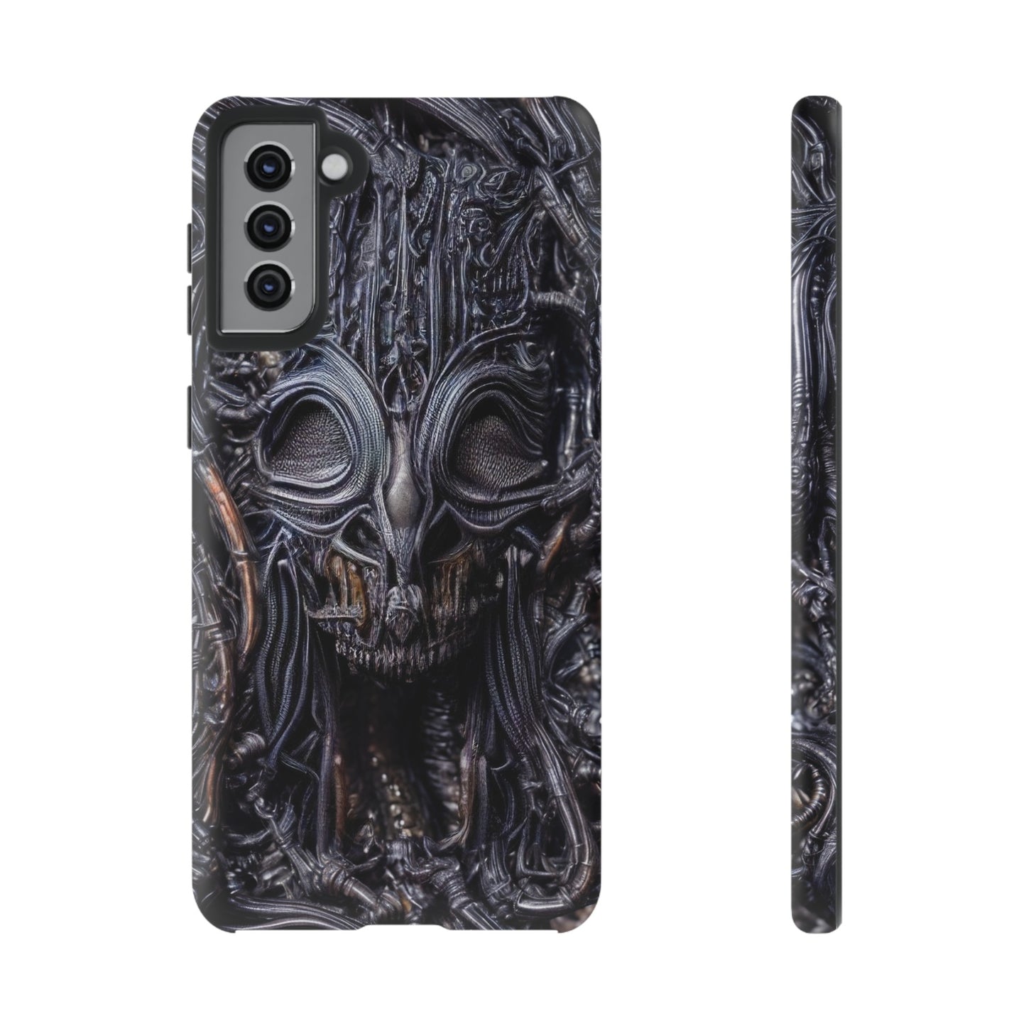 Biomechanical Horror 2 Phone Case – Futuristic Alien Horror Design for iPhone, Samsung Galaxy, and Google Pixel Devices