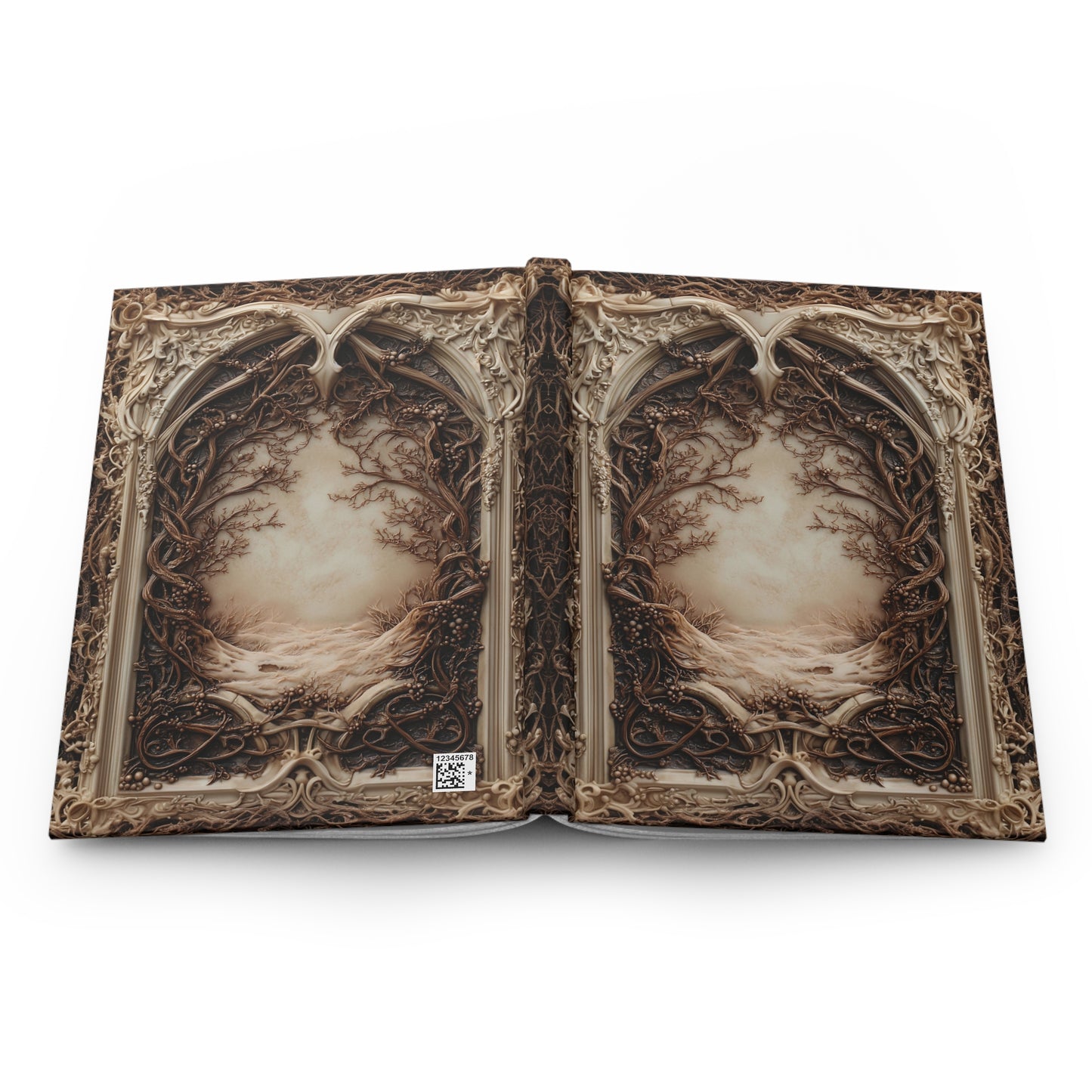 Vintage Ivory Forest Journal - Fantasy Hardcover Writing Notebook