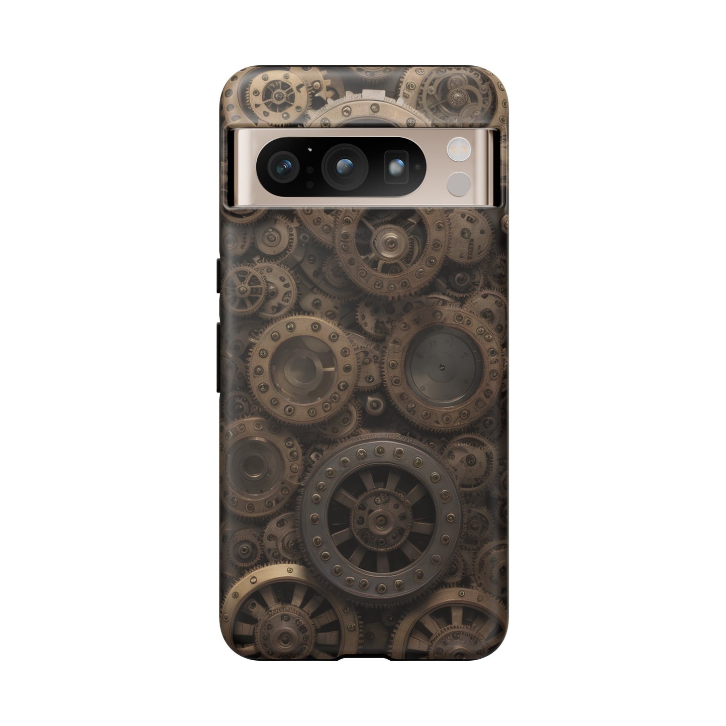 Gearworks 3 Phone Case – Steampunk Victorian Design with Gears and Clockwork for iPhone, Samsung Galaxy, and Google Pixel Devices