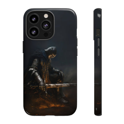 Dark Knight of the Abyss Phone Case - iPhone, Samsung Galaxy, Google Pixel - Epic Medieval Warrior Art, Protective Case, Fantasy Art