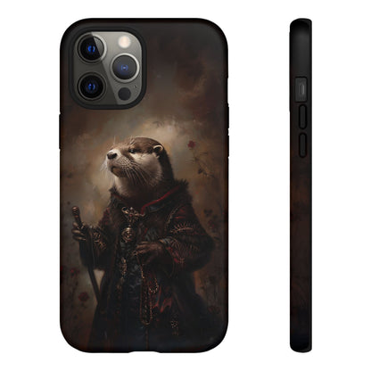 Noble Otter King Phone Case - Vintage Gothic Animal Art Design for iPhone, Samsung Galaxy, and Google Pixel Devices