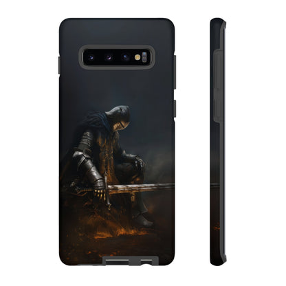 Dark Knight of the Abyss Phone Case - iPhone, Samsung Galaxy, Google Pixel - Epic Medieval Warrior Art, Protective Case, Fantasy Art