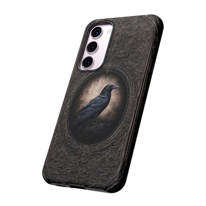 Gothic Raven Phone Case - Mysterious Dark Bird Design
