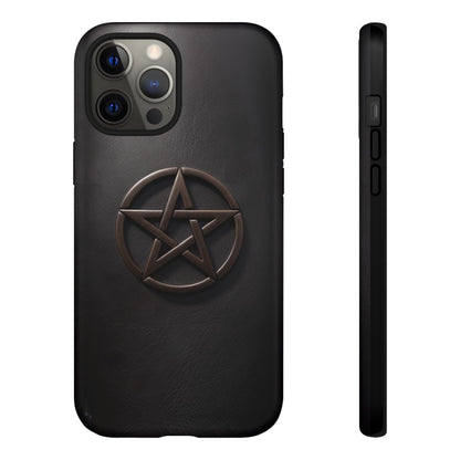 Simple Pentacle Tough Phone Case – Witchcraft Pentagram Design for iPhone, Samsung Galaxy, and Google Pixel Devices