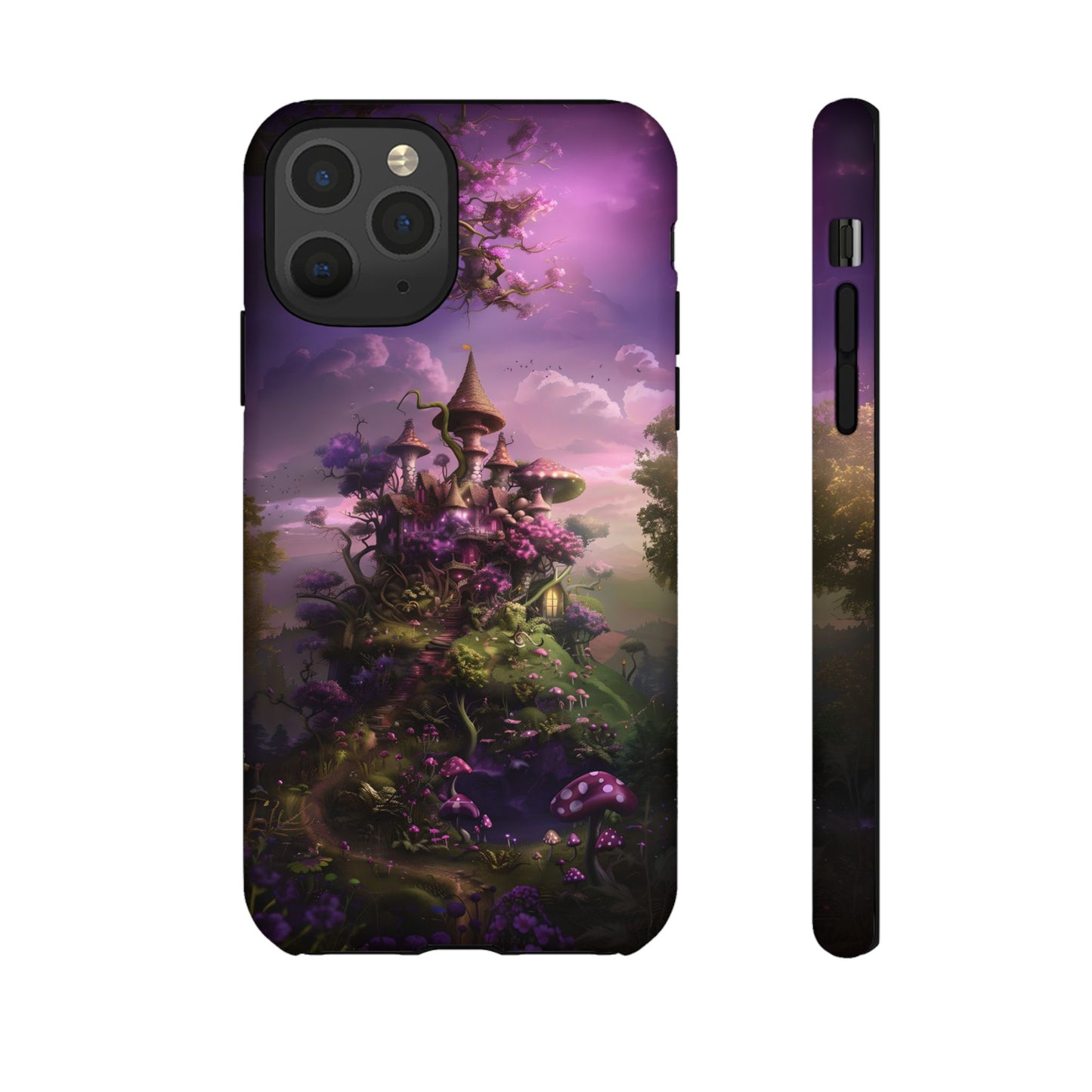 Enchanted Fairy Castle Phone Case - Magical Purple Fantasy Art for iPhone, Samsung Galaxy and Google Pixel Devices