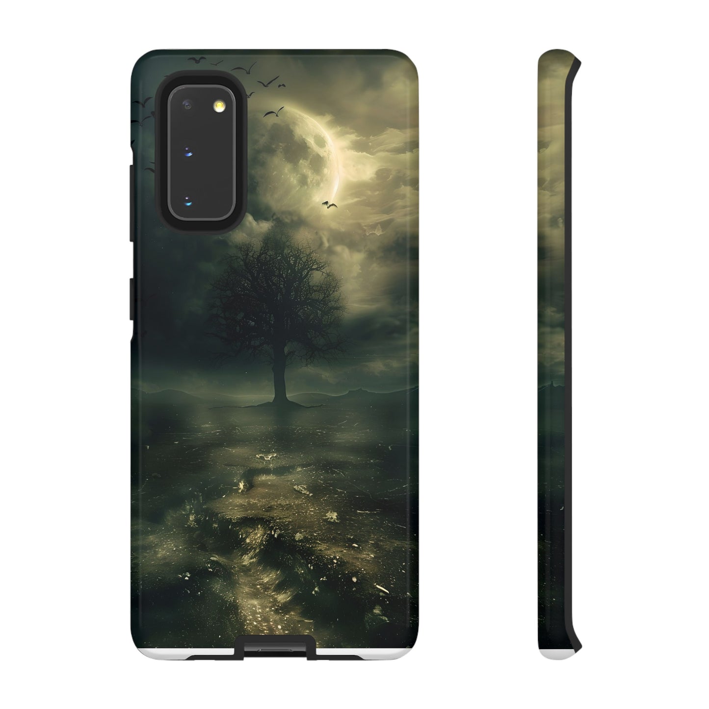 The Tree of Desolation Phone Case – Dark Fantasy Gothic Art with Full Moon for iPhone, Samsung Galaxy, and Google Pixel Devices