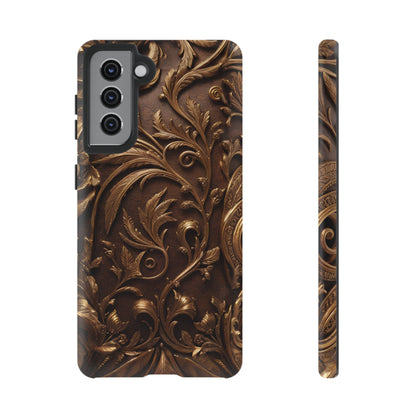 Elegant Bronze Phone Case – Victorian Floral Design for iPhone, Samsung Galaxy, and Google Pixel Devices