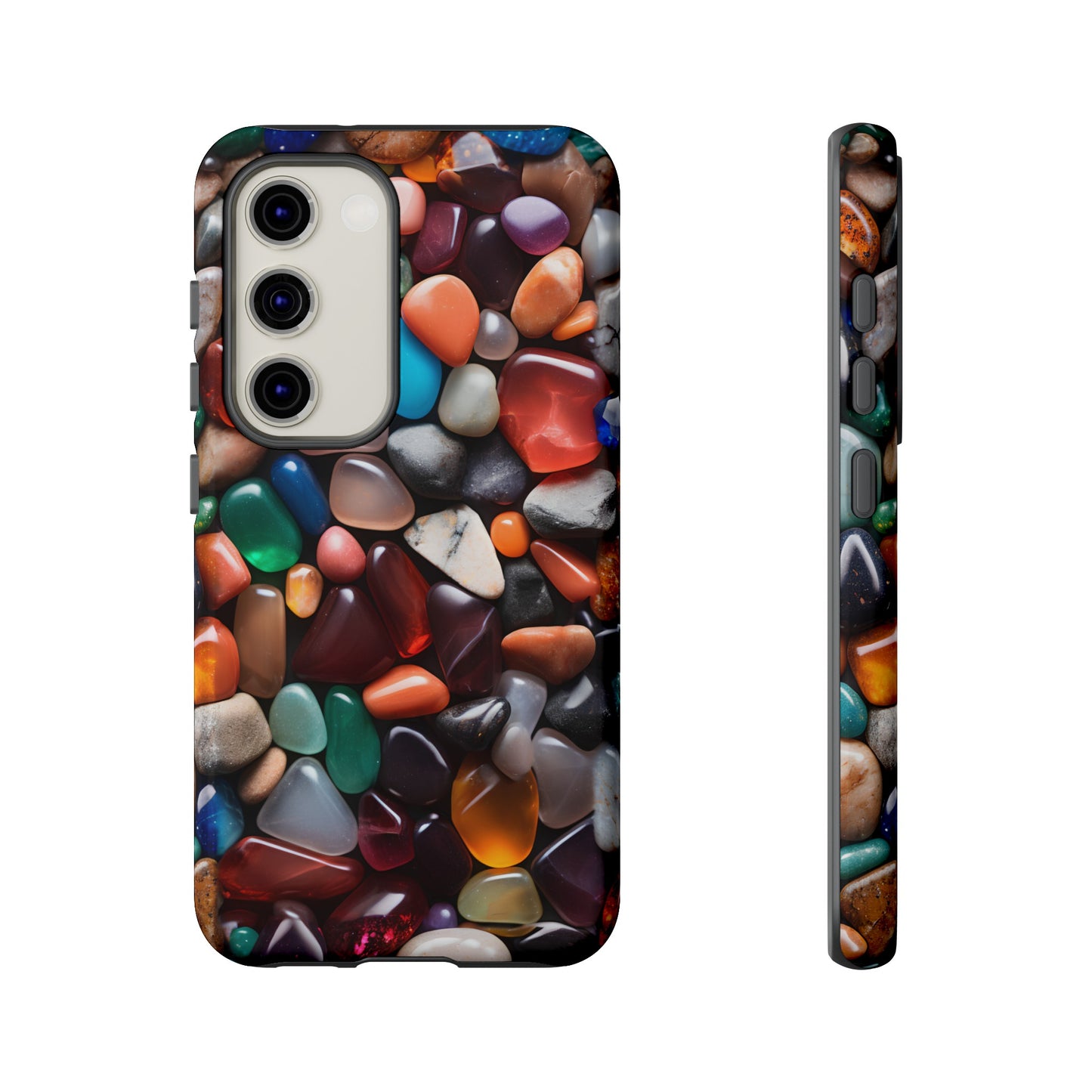 Colorful Stones Phone Case – Vibrant Polished Gemstone Design for iPhone, Samsung Galaxy, and Google Pixel Devices