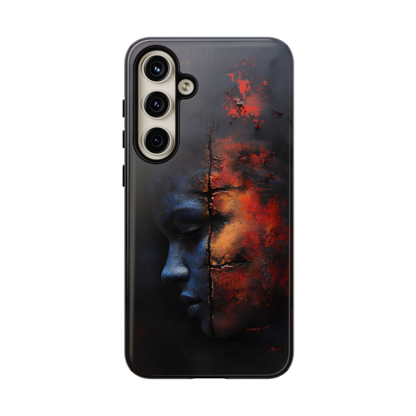 Abstract Duality Art Phone Case - Bold Modern Design