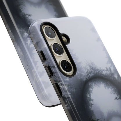 Mystical Forest Portal Phone Case - Atmospheric Foggy Path with Enchanted Tunnel For iPhone, Samsung Galaxy, and Google Pixel Devices.