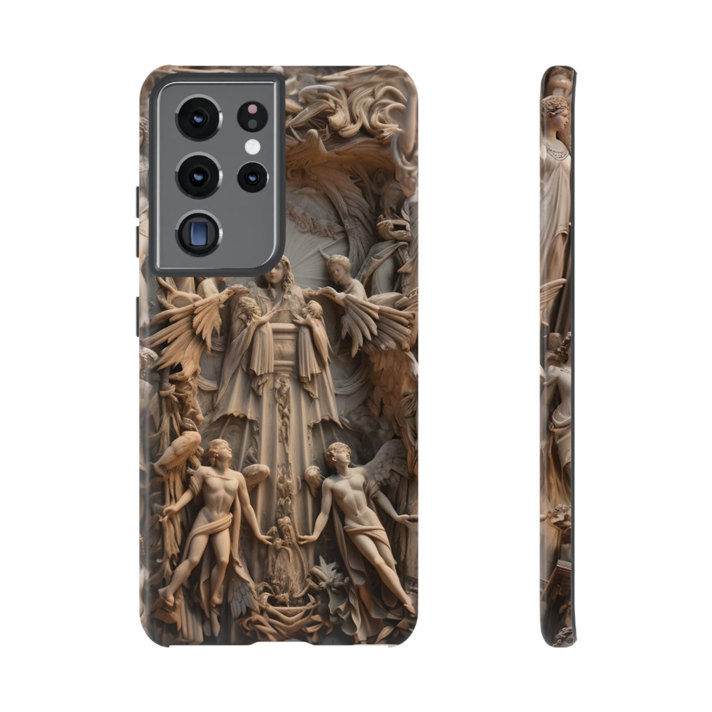 Angelic Statue Phone Case – Heavenly Gothic Marble Design for iPhone, Samsung Galaxy, and Google Pixel Devices