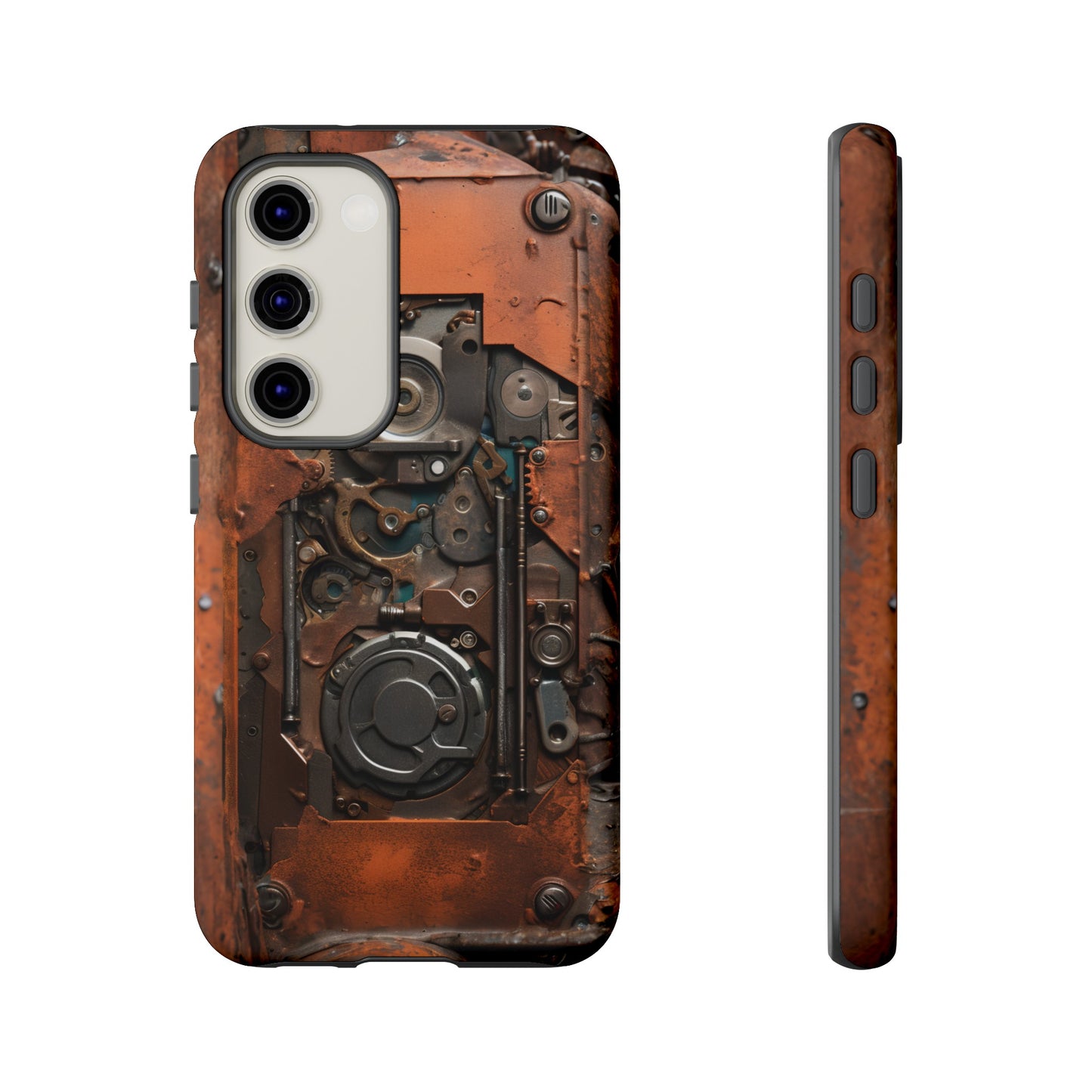 Rusted Mechanisms Phone Case – Steampunk Metal Gear Design for iPhone, Samsung Galaxy, and Google Pixel Devices