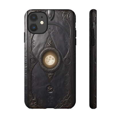 Moon Case Tough Phone Case – Fantasy Art Leather Book Design for iPhone, Samsung Galaxy, and Google Pixel Devices