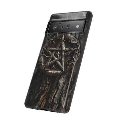 Pentacle Tree Phone Case – Wiccan Nature Magic Design for iPhone, Samsung Galaxy, and Google Pixel Devices