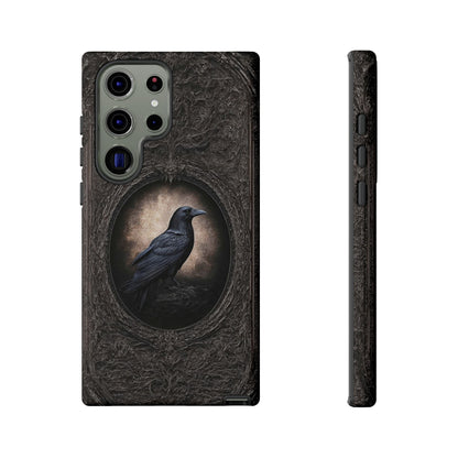 Gothic Raven Phone Case - Mysterious Dark Bird Design