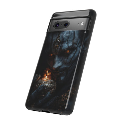 Dark Djinn Warrior Phone Case - Intricate Fantasy Art Protective Cover for iPhone, Samsung Galaxy, and Google Pixel Devices