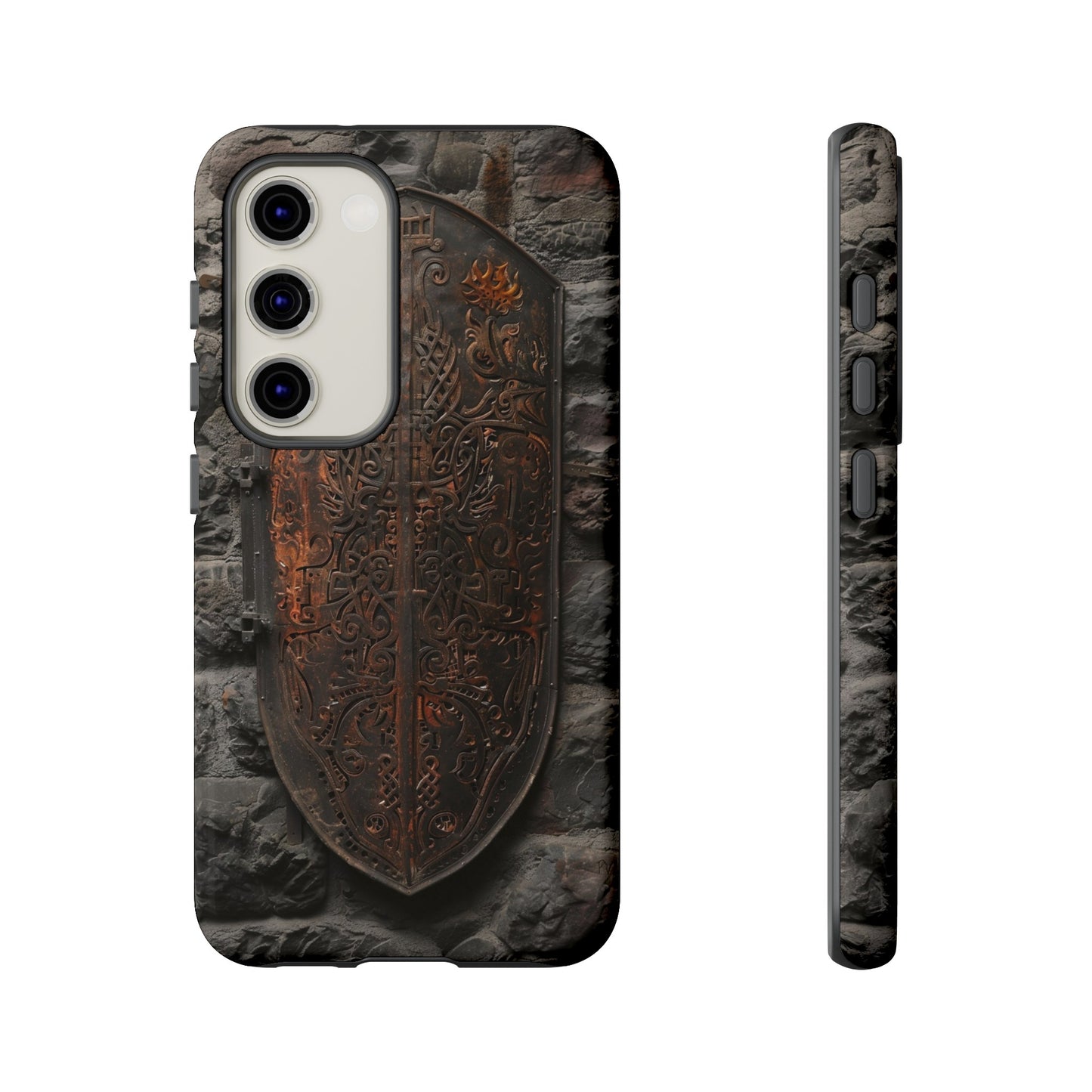 Medieval Shield Phone Case - Ornate Ancient Armor Design for iPhone and Samsung Galaxy Devices