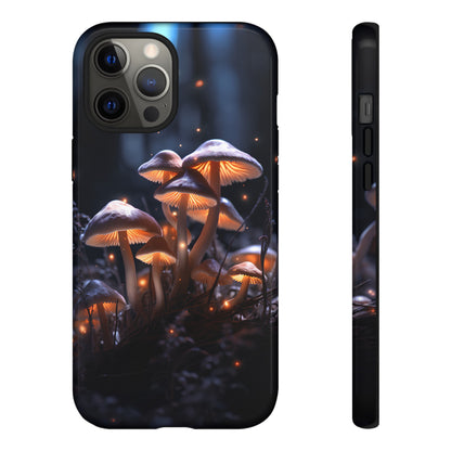 Glowing Mushrooms at Night Phone Case – Enchanting Fantasy Forest Design for iPhone, Samsung Galaxy, and Google Pixel Devices