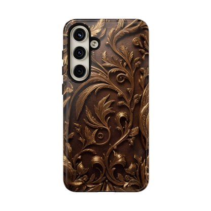 Elegant Bronze Phone Case – Victorian Floral Design for iPhone, Samsung Galaxy, and Google Pixel Devices