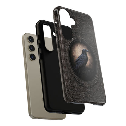 Gothic Raven Phone Case - Mysterious Dark Bird Design