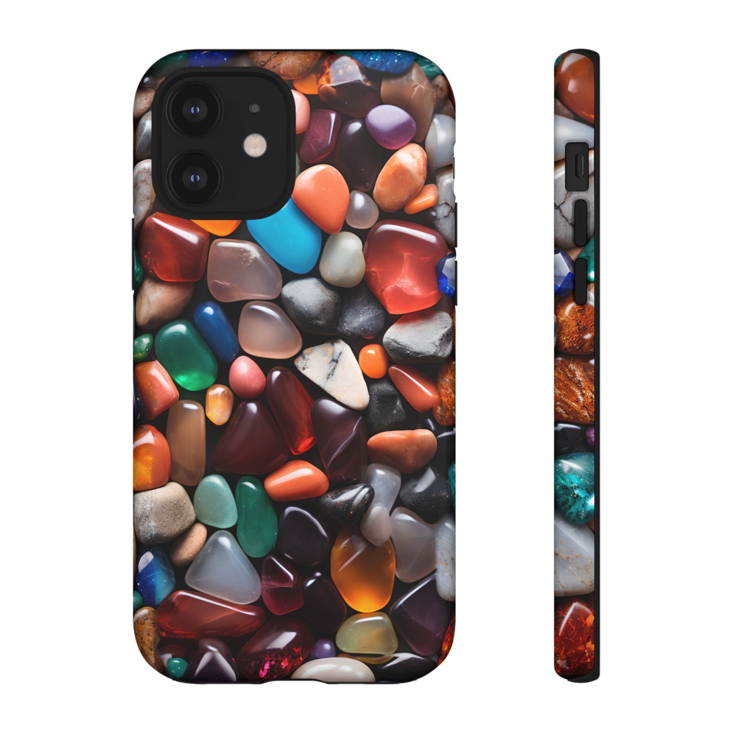 Colorful Stones Phone Case – Vibrant Polished Gemstone Design for iPhone, Samsung Galaxy, and Google Pixel Devices