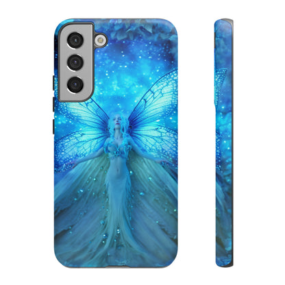 Blue Cosmic Fairy Phone Case – Enchanting Fae Design for iPhone, Samsung Galaxy, and Google Pixel Devices