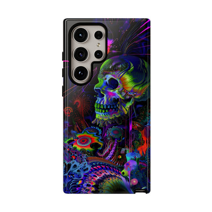 Psychedelic Skull Phone Case – Vibrant Pastel Design for iPhone, Samsung Galaxy, and Google Pixel Devices