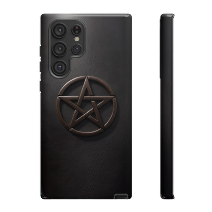 Simple Pentacle Tough Phone Case – Witchcraft Pentagram Design for iPhone, Samsung Galaxy, and Google Pixel Devices