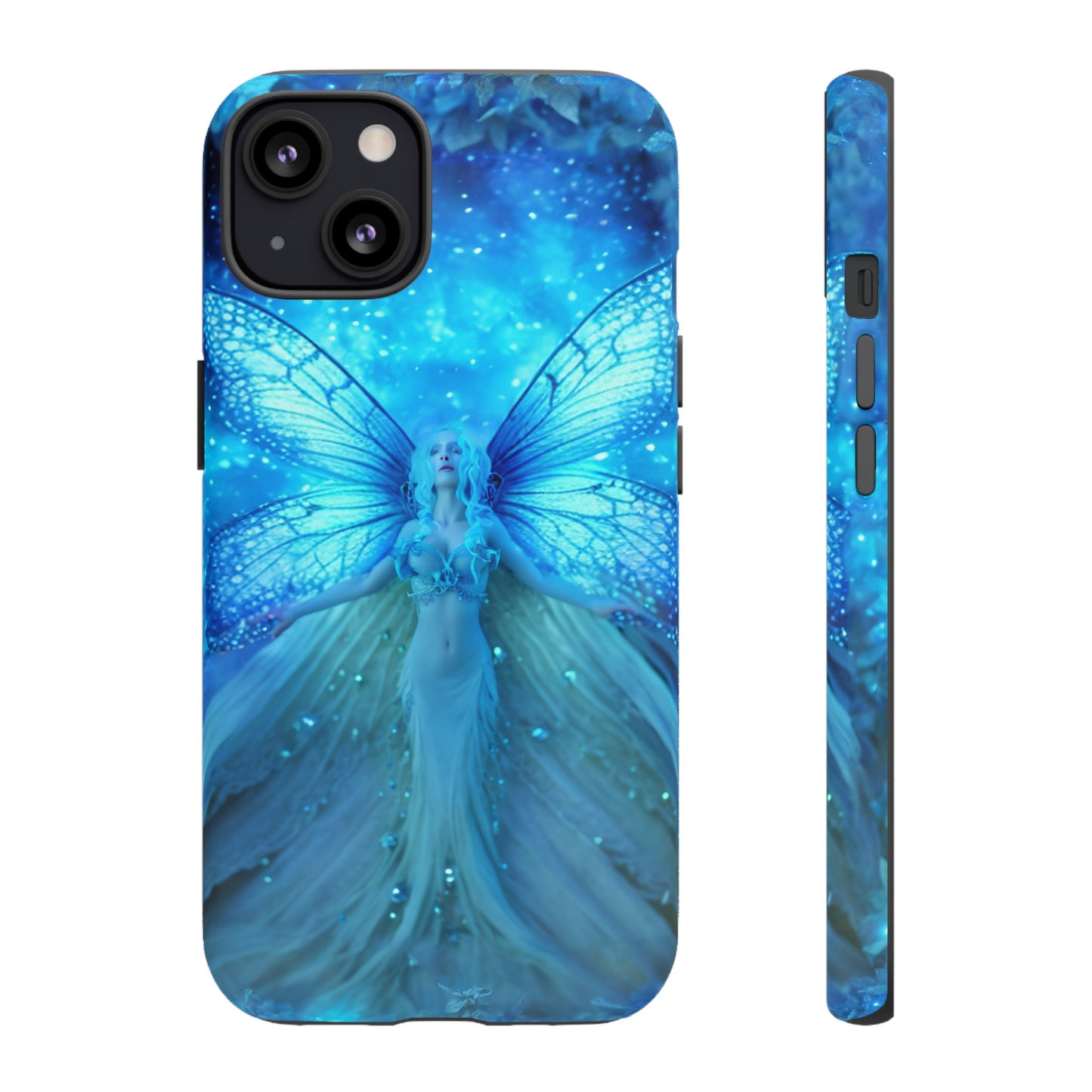 Blue Cosmic Fairy Phone Case – Enchanting Fae Design for iPhone, Samsung Galaxy, and Google Pixel Devices