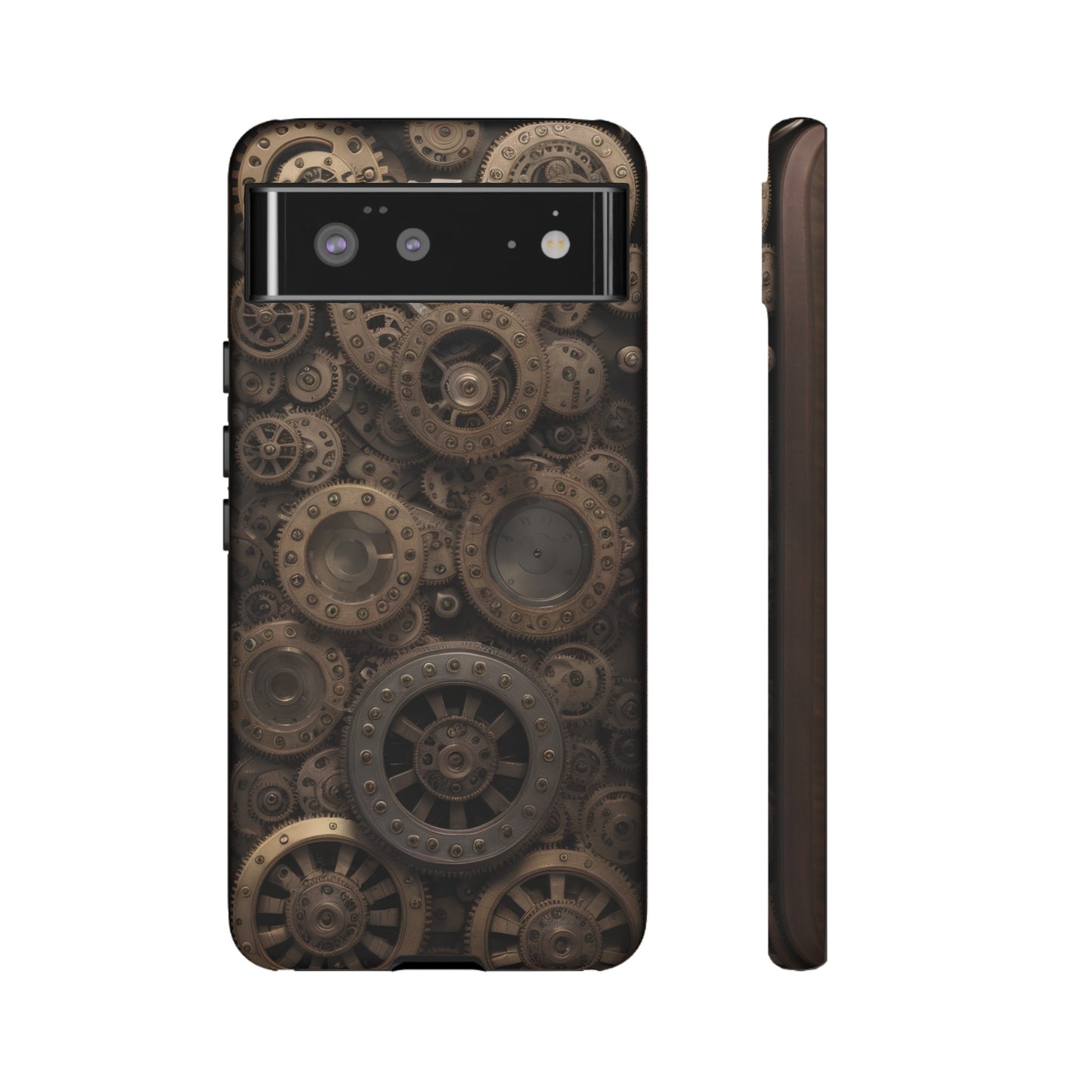 Gearworks 3 Phone Case – Steampunk Victorian Design with Gears and Clockwork for iPhone, Samsung Galaxy, and Google Pixel Devices