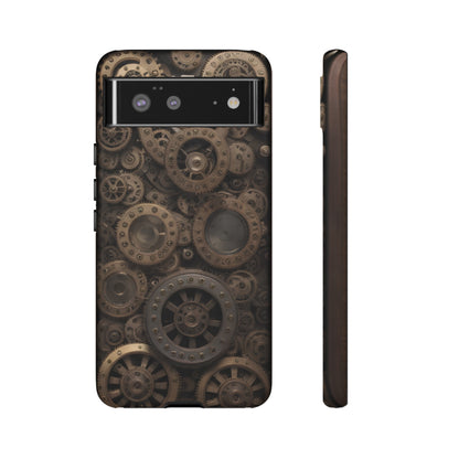 Gearworks 3 Phone Case – Steampunk Victorian Design with Gears and Clockwork for iPhone, Samsung Galaxy, and Google Pixel Devices