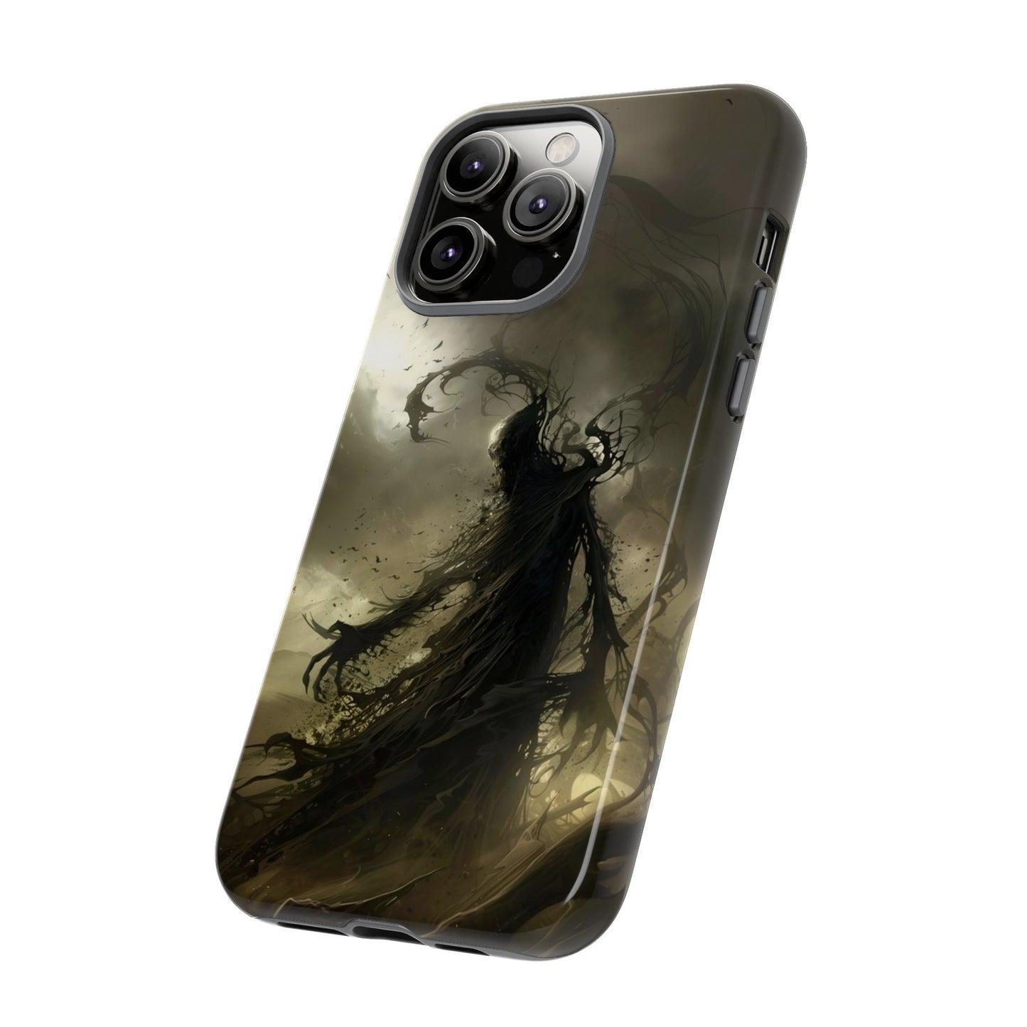 Dark Spirit Phone Case – Grim Reaper Haunting Design for iPhone, Samsung Galaxy, and Google Pixel Devices