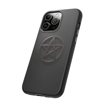 Simple Pentacle Tough Phone Case – Witchcraft Pentagram Design for iPhone, Samsung Galaxy, and Google Pixel Devices